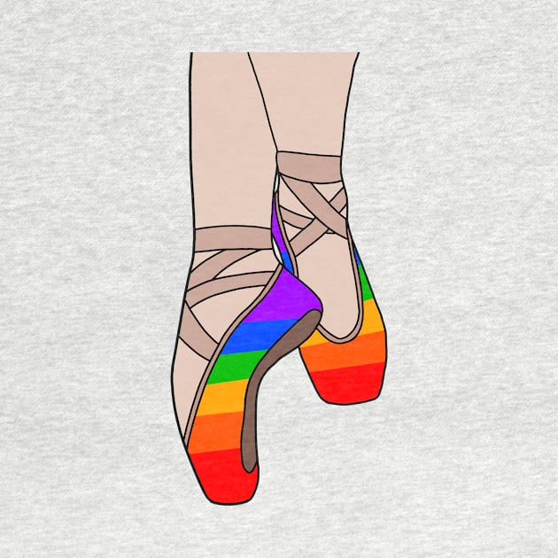 Rainbow pointe shoes by CalliesArt